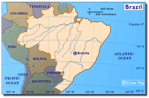 Map of the Brazil