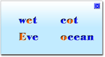 Blue Short Vowels